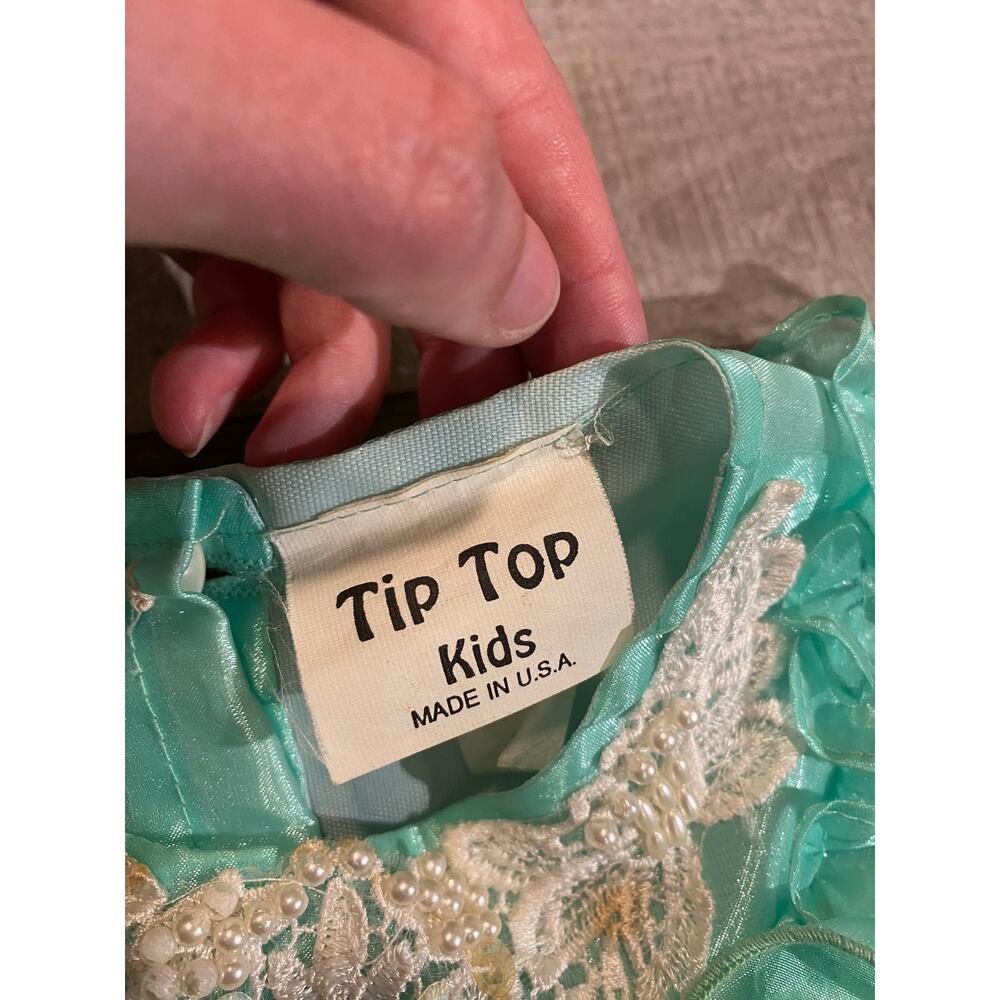 Vintage Tip Top Kids Princess Pageant Dress Seafoam 24M - Picture 2 of 13
